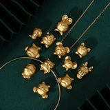 Plated Animal Snake Bead Charms for Jewelry Making DIY
