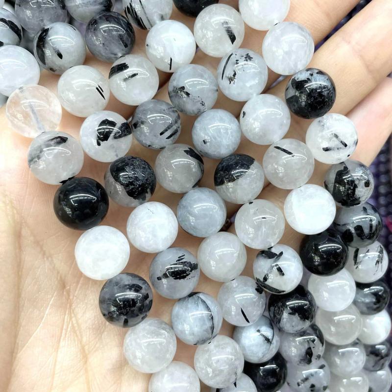 Rutilated Quartz Round Loose Beads 4/6/8/10/12mm