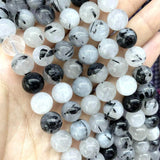 Rutilated Quartz Round Loose Beads 4/6/8/10/12mm