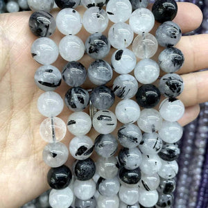 Rutilated Quartz Round Loose Beads 4/6/8/10/12mm