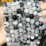 Rutilated Quartz Round Loose Beads 4/6/8/10/12mm