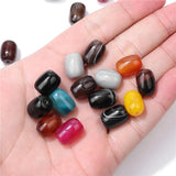 10*14mm Green Agates Stone Beads Cylindrical Shape Loose Beads