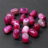 10*14mm Green Agates Stone Beads Cylindrical Shape Loose Beads