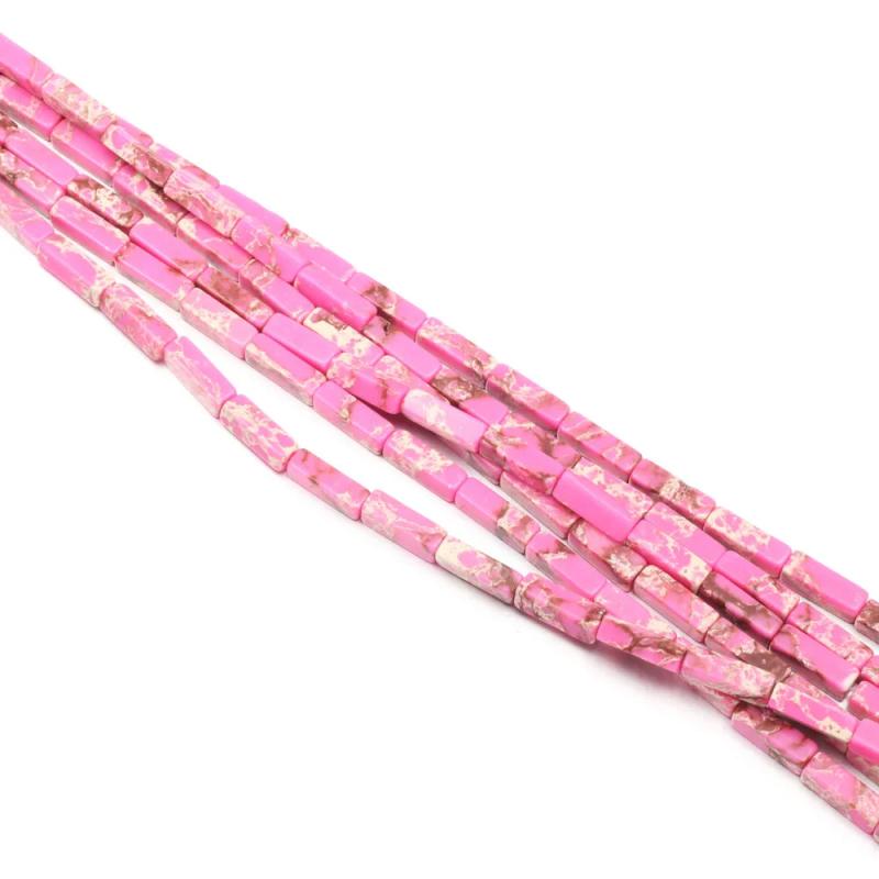 4x130mm Natural Stone Rectangular Agate Beads for DIY Jewelry Making