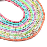 4x130mm Natural Stone Rectangular Agate Beads for DIY Jewelry Making