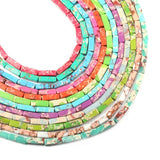 4x130mm Natural Stone Rectangular Agate Beads for DIY Jewelry Making