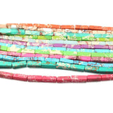 4x130mm Natural Stone Rectangular Agate Beads for DIY Jewelry Making