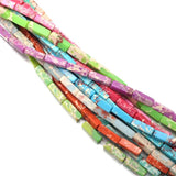 4x130mm Natural Stone Rectangular Agate Beads for DIY Jewelry Making