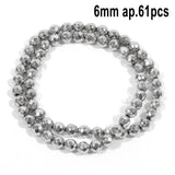 6mm Faceted Plated Hematite Beads for Jewelry Making