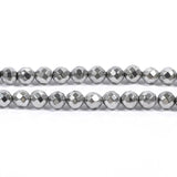 6mm Faceted Plated Hematite Beads for Jewelry Making