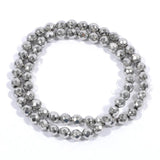6mm Faceted Plated Hematite Beads for Jewelry Making