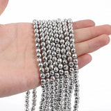 6mm Faceted Plated Hematite Beads for Jewelry Making