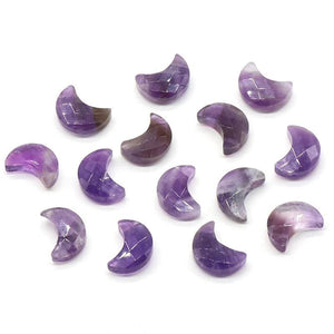 Faceted Crescent Moon Crystal Beads for Jewelry Making