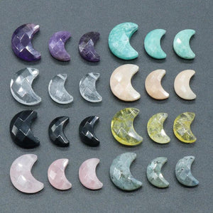 Faceted Crescent Moon Crystal Beads for Jewelry Making