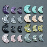 Faceted Crescent Moon Crystal Beads for Jewelry Making