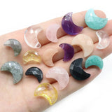 Faceted Crescent Moon Crystal Beads for Jewelry Making
