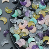 Faceted Crescent Moon Crystal Beads for Jewelry Making