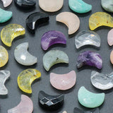 Faceted Crescent Moon Crystal Beads for Jewelry Making