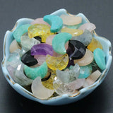 Faceted Crescent Moon Crystal Beads for Jewelry Making