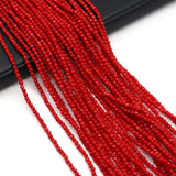 Natural Coral Bead Faceted 3 MM Isolation Beads for DIY Jewelry Making