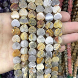 Agates Turquoises Jades Tiger Eye Heart Beads for Jewelry Making