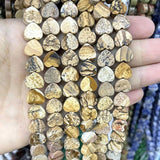 Agates Turquoises Jades Tiger Eye Heart Beads for Jewelry Making