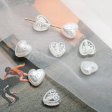 Vintage Antique Pearl Embossed Ekli Bead DIY Jewelry Earring Accessories