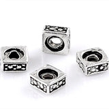 5mm Metal Spacer Beads Square Antique Silver DIY Making Bracelets 200PCs