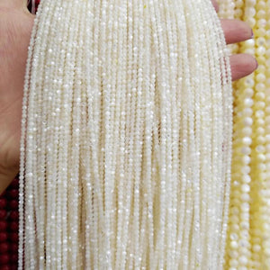 Natural Shell Beads Round Stone Bead Strand 15.5''