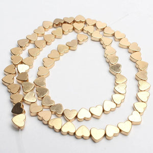 6x5mm Hematite Love Heart Beads Natural Stone Jewelry Making DIY Bracelet