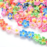 20pcs Colorful Polymer Clay Beads Flower Spacer Beads for DIY Jewelry Making