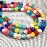 Synthetic Coral Engraving Flower Beading Punch Loose Beads DIY Jewelry