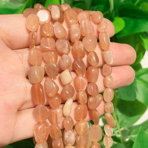 6-8mm Natural Sunstone Spacer Beads for Jewelry Making