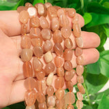 6-8mm Natural Sunstone Spacer Beads for Jewelry Making