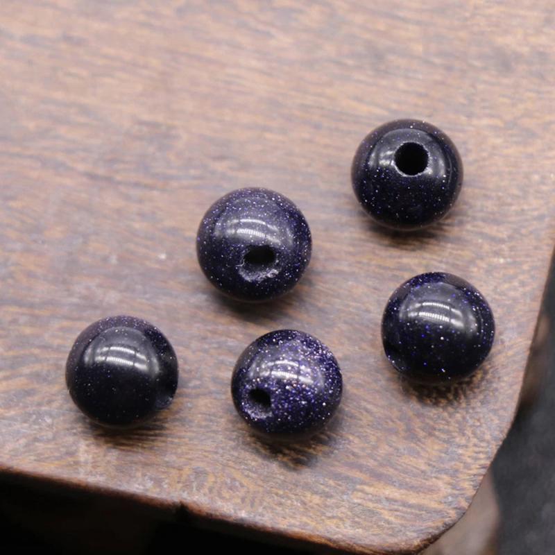 10pcs Big Hole Natural Stone Bead Sandstone Amethysts 8mm