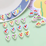 10pcs Hand-painted Ins Love Ceramic Beads DIY Jewelry Material