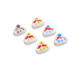 10pcs Hand-painted Ins Love Ceramic Beads DIY Jewelry Material