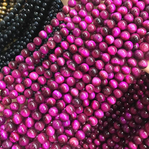 Tiger Eye Round Stone Beads 4/6/8/10/12mm for Jewelry Making