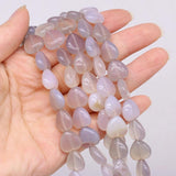 Natural Gray Agate Heart Shape Beads 16pcs for DIY Jewelry