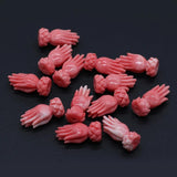 Natural Coral Hand Shape Beads for DIY Jewelry Making