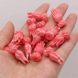Natural Coral Hand Shape Beads for DIY Jewelry Making