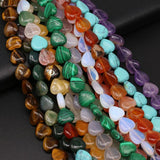 Heart Turquoise Rose Quartz Stone Beads for DIY Jewelry Making