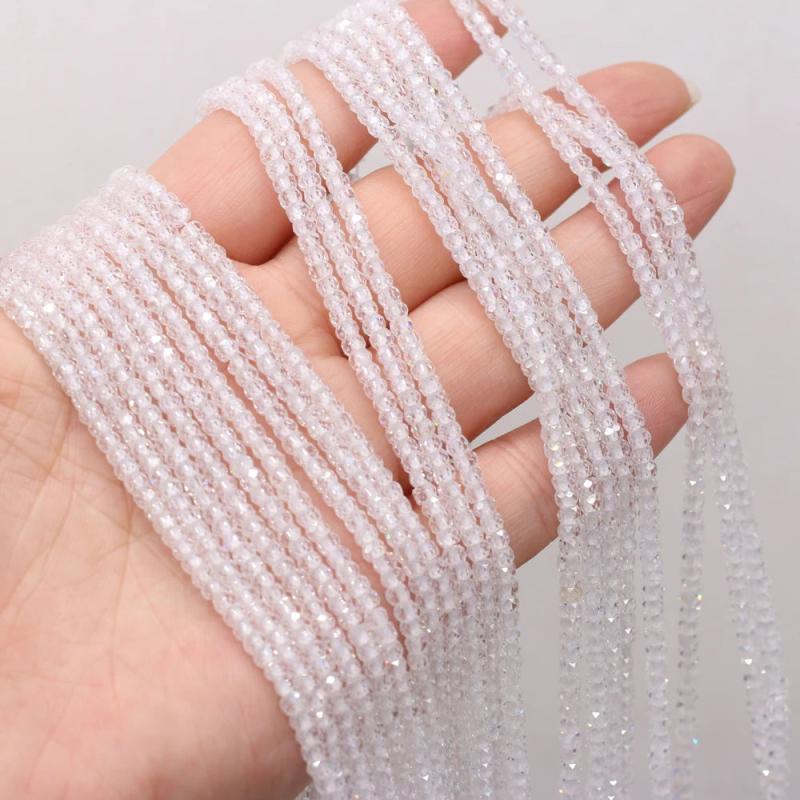 Natural Zircon Round Faceted Abacus Beads for Jewelry Making