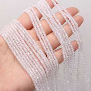 Natural Zircon Round Faceted Abacus Beads for Jewelry Making