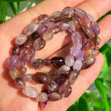 5-7mm Purple Ghost Quartz Crystal Loose Beads 15''