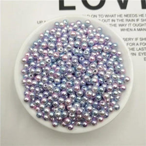 2000pcs ABS Pearl Beads Rainbow Loose Beads DIY Necklace Bracelet