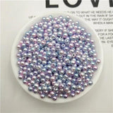 2000pcs ABS Pearl Beads Rainbow Loose Beads DIY Necklace Bracelet