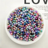 2000pcs ABS Pearl Beads Rainbow Loose Beads DIY Necklace Bracelet
