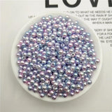 2000pcs ABS Pearl Beads Rainbow Loose Beads DIY Necklace Bracelet