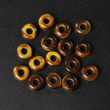 10PCS Natural Agates Big Hole Beads Round Opal Tiger Eye Loose Beads 11mm
